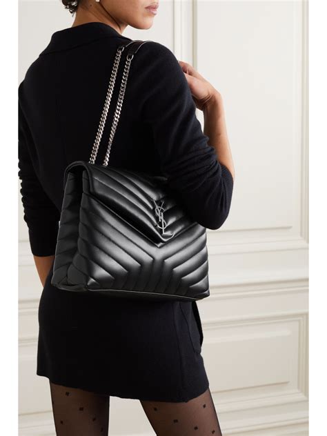 ysl black loulou medium|saint laurent quilted shoulder bag.